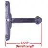 Silent Male Door Holder Aluminum Plunger- 2.25" Overall Length