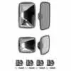 Stainless Steel Mirror Head Kit - 6.5" x 6" Convex Glass Heads & 6.5" x 10" Flat Glass Heads - Velvac