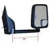 Standard Manual Mirror Assembly for 102" Body Width, Black - Passenger/Right Side - Fits Ford E350
