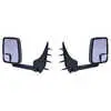 Standard Manual Mirror Assembly for 86" Body, Black - Pair - Fits Ford Super Duty