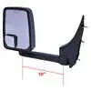 Standard Manual Mirror Assembly for 86" Body, Black - Pair - Fits Ford Super Duty
