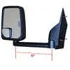 Standard Manual Mirror Assembly for 96" Body, Black - Driver/Left Side - Fits Ford E350