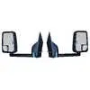Standard Manual Mirror Assembly for 96" Body, Black - Pair - Fits Ford E350