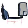 Standard Manual Mirror Assembly for 96" Body, Black - Passenger/Right Side - Fits Ford E350