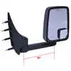 Standard Manual Mirror Assembly for 96" Body, Black - Right/Passenger side - Fits 1998 and newer Ford Super Duty F-250 to F-750
