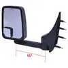 Standard Manual Mirror Assembly for 96" Body - Left/Driver side - Fits 1998 and newer Ford Super Duty F-250 to F-750
