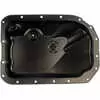 Transmission pan with drain plug for 4L80E