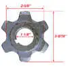 Universal 6-Tooth Pintle Chain Sprocket for D662 Chain