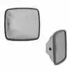 White Plastic Mirror Head with Flat Glass - 6.5&quot; X 6&quot; - Velvac 704178