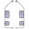 White Steel Mirror Assembly with Preset, Pair, 35-1/2.  x 10.  - Popular on Utilimater