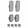 White Steel Mirror Head Kit - 6.5&quot; x 6&quot; Convex Glass Heads &amp; 6.5&quot; x 10&quot; Flat Glass Heads - Velvac